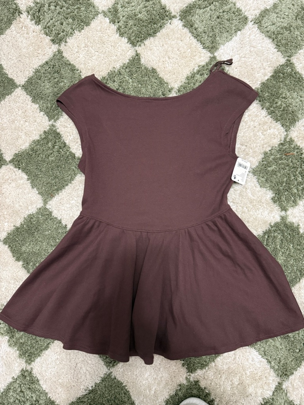 Free People chocolate Brown Top - Scoop Neck